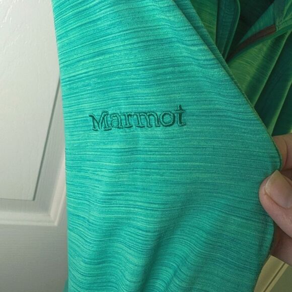 Marmot Full Zip Light Weight Athletic Jacket Heather Green Medium - Picture 5 of 12